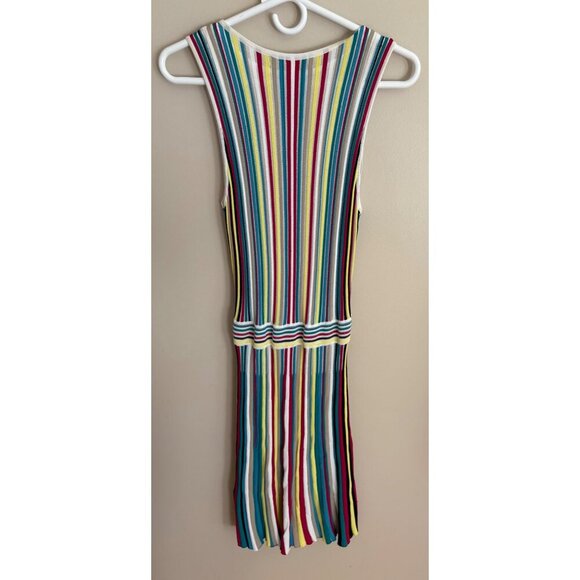 Etcetera Carnival Multi-Color Striped Sleeveless Knit Midi Dress Size XS - Picture 8 of 11
